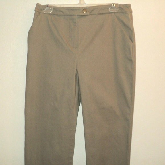 Ann Trinity Pants SZ 8 Tan-Olive Lower Leg Snaps - Picture 2 of 7
